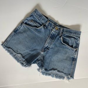Vintage wrangler jean short cutoffs size 25